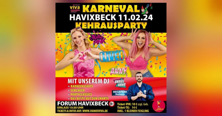 Frauenpower vom Ballermann trifft mit Milla Pink und Anny auf Karneval im Münsterland